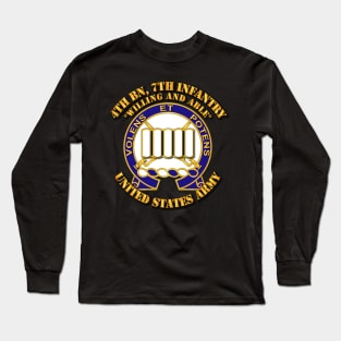 4th Bn, 7th Infantry - Willing and Able Long Sleeve T-Shirt